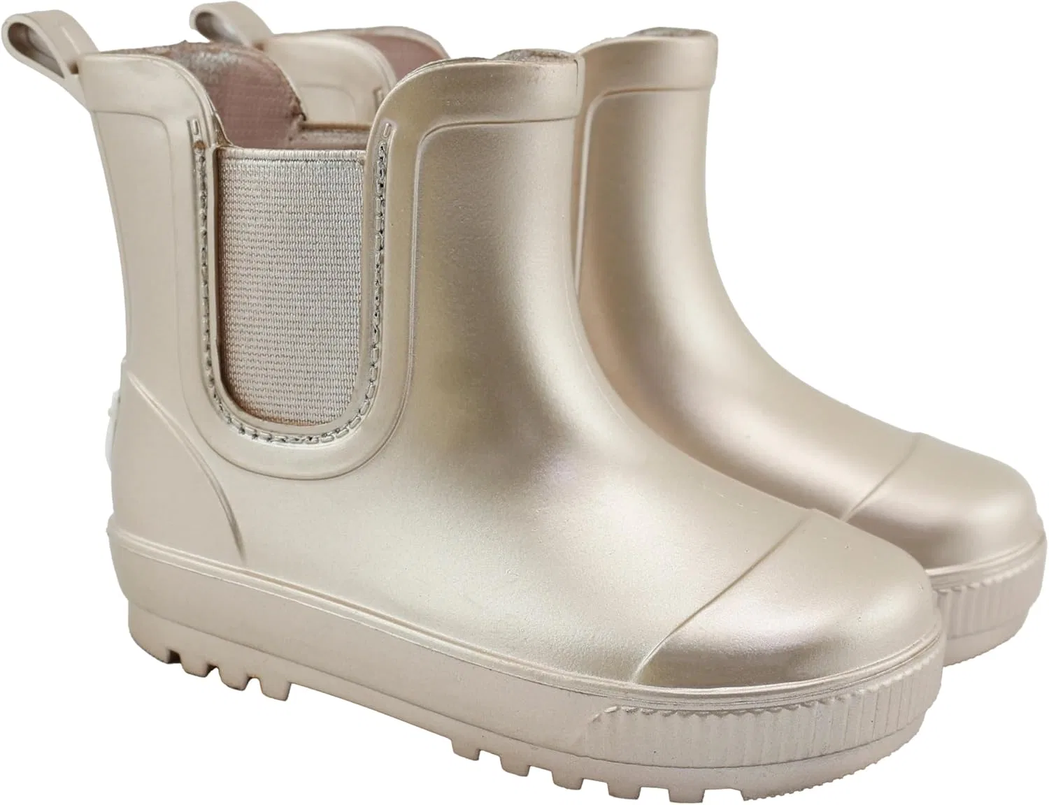 Детские резиновые сапоги Chelsea с принтом BEARPAW, Rose Gold Metallic — фото 2
