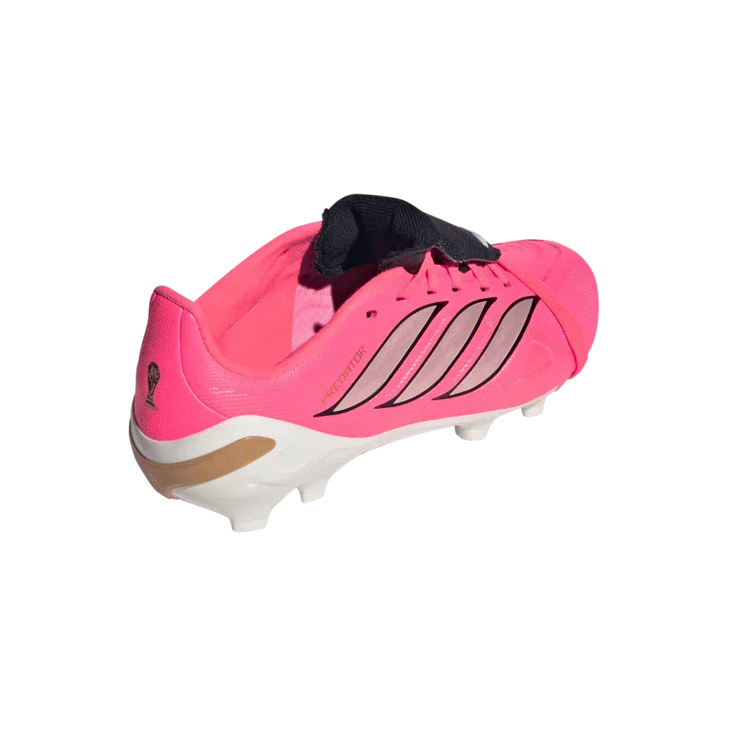 Детские бутсы для футбола с принтом Predator League Fold-Over Tongue FG Adidas, розовый — фото 3