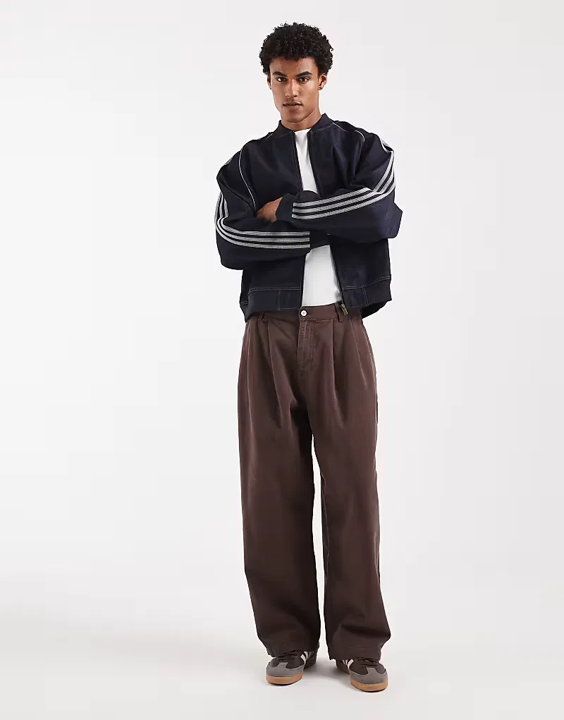 Куртка спортивная джинсовая Sst Adicolor Adidas Originals, индиго деним — фото 2