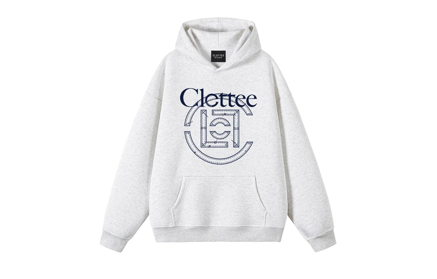 Детский худи с капюшоном и принтом CLOT, Heather Gray
