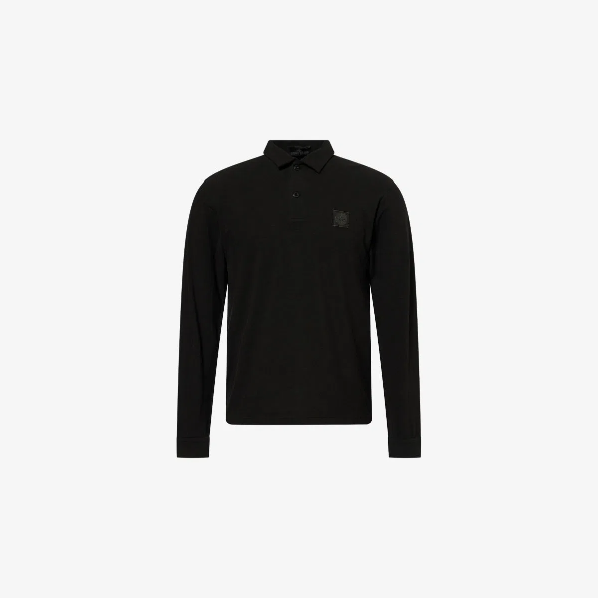 Футболка-поло brand-patch ghost из крепа Stone Island, черный