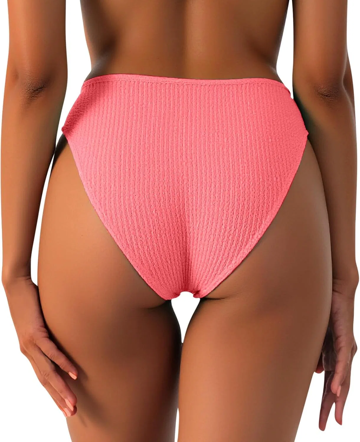 Женские бикини-шорты с защипами и утяжкой живота Generic, B-watermelon Red — фото 2