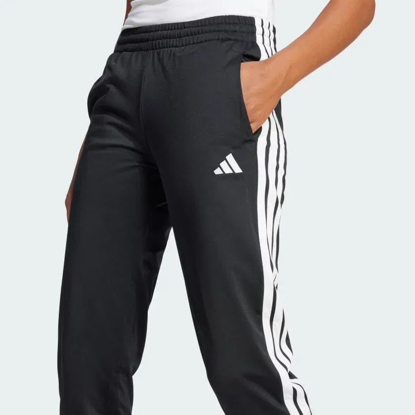 Женские спортивные брюки adidas Tricot 3-Stripes с лампасами, Black White — фото 4