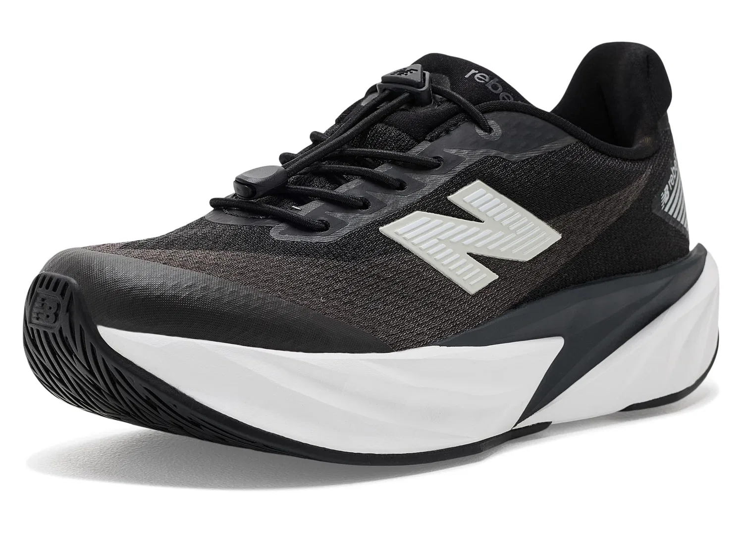 Кроссовки FuelCell Rebel Bungee Lace w/Toggle (для маленьких детей) New Balance Kids, Black/White — фото 2