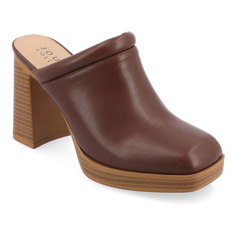 

Journee Collection Женские сабо Izara Tru Comfort Foam на каблуке, коричневый