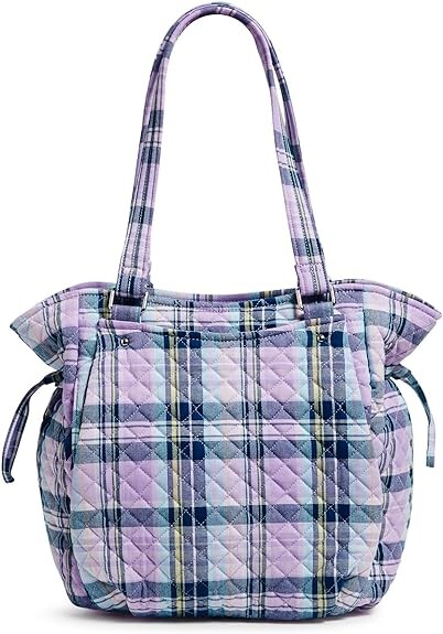 

Женская хлопковая сумочка-сэтчел Vera Bradley Glenna, аметистовый плед