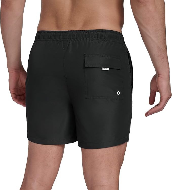 Плавательные шорты Calvin Klein Volley Quick Dry Lightweight Ck Logo, черный — фото 4