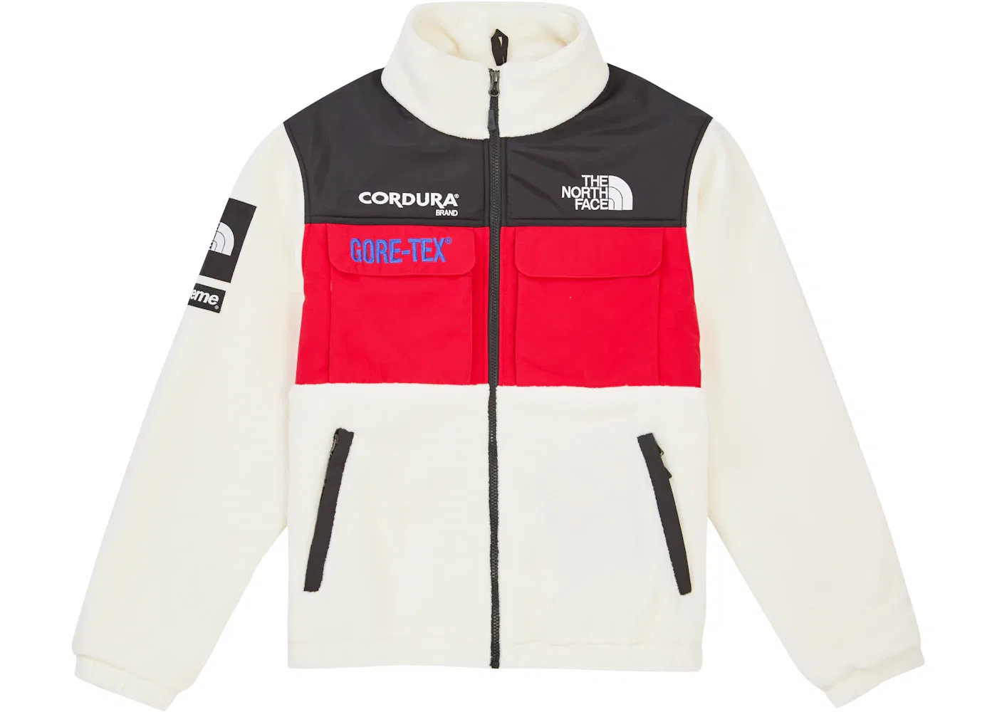 Мужская флисовая куртка с цветовой блокировкой Supreme The North Face Expedition Fleece, White