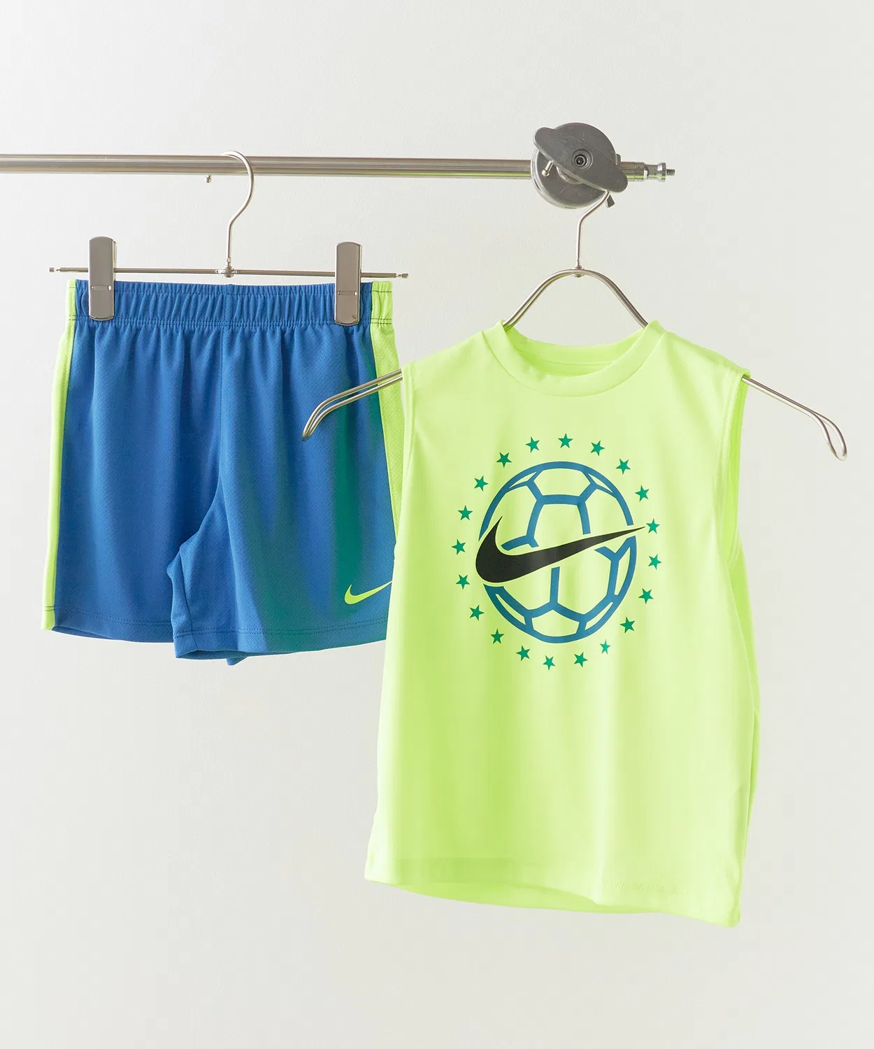 Детский комплект из топа без рукавов и шорт NIKE B GOAL MODE T, Light Yellow