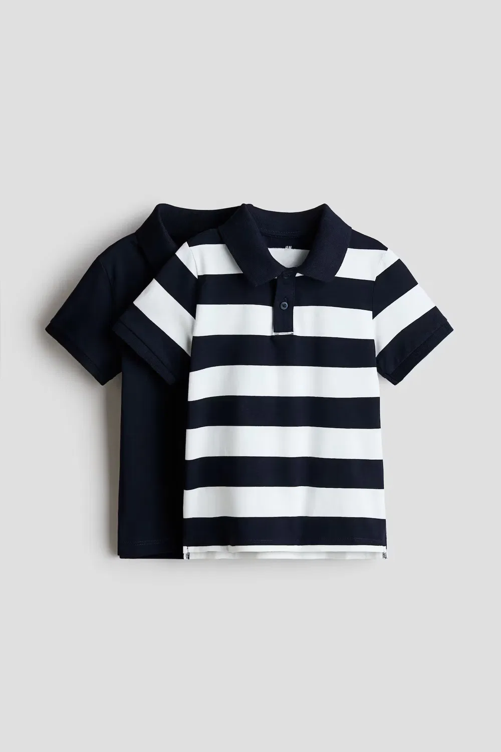 Комплект из 2 хлопковых поло H&M, Marineblau/Gestreift