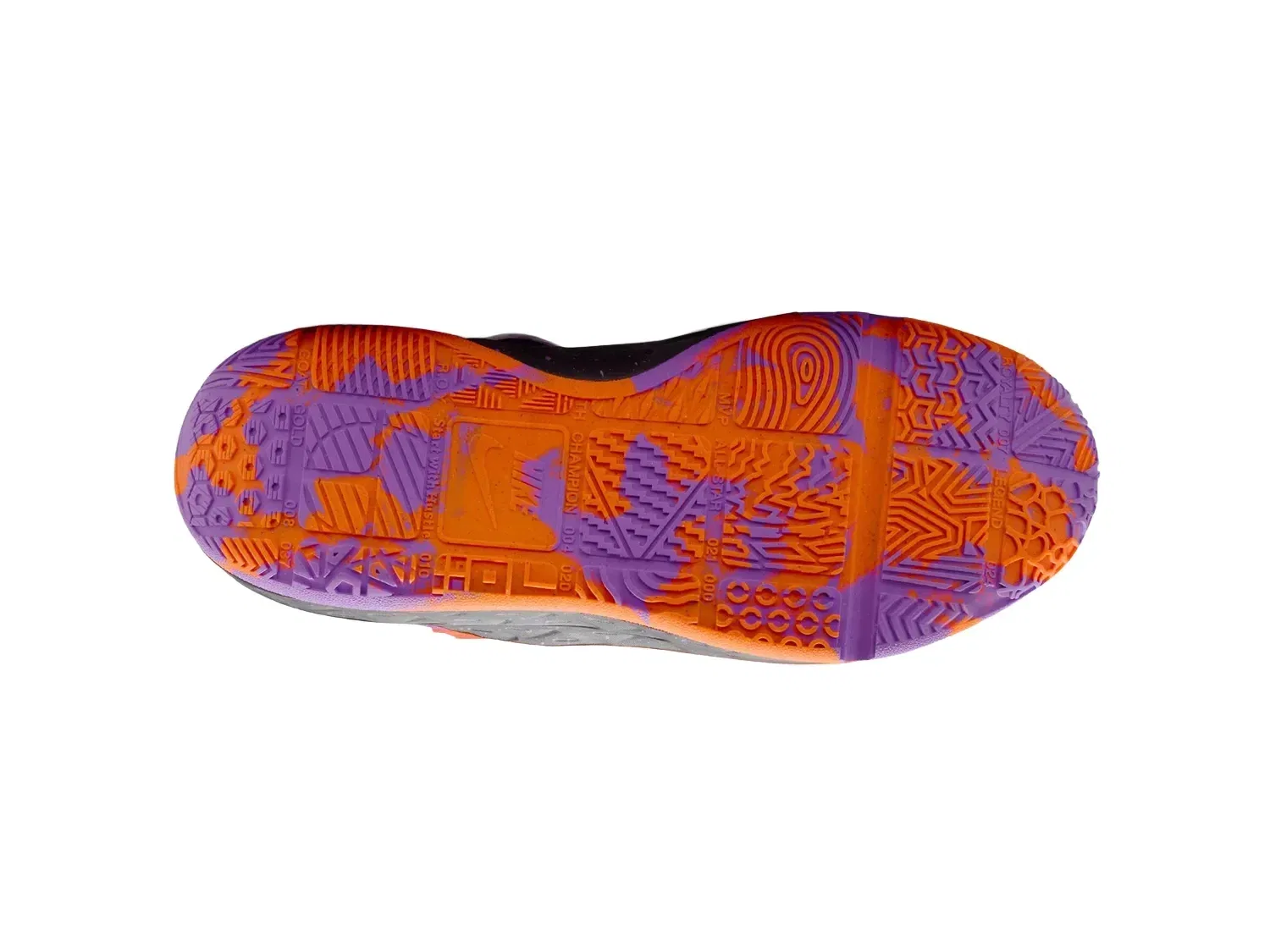 Кроссовки спортивные Team Hustle D 12, Nike, фиолетовый/мультиколор — фото 4