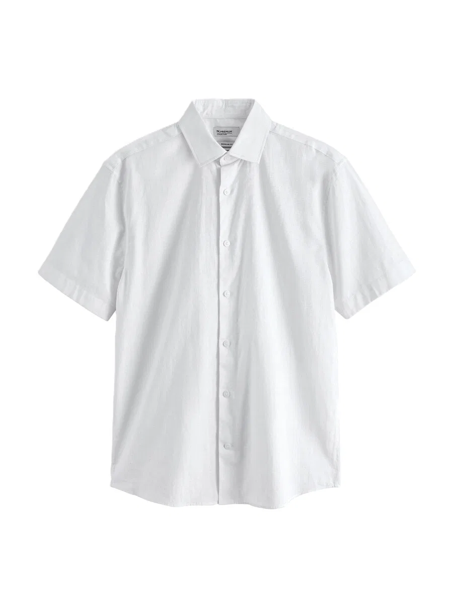 Рубашка Next Regular fit Button Up Shirt 'N. Premium' белого цвета