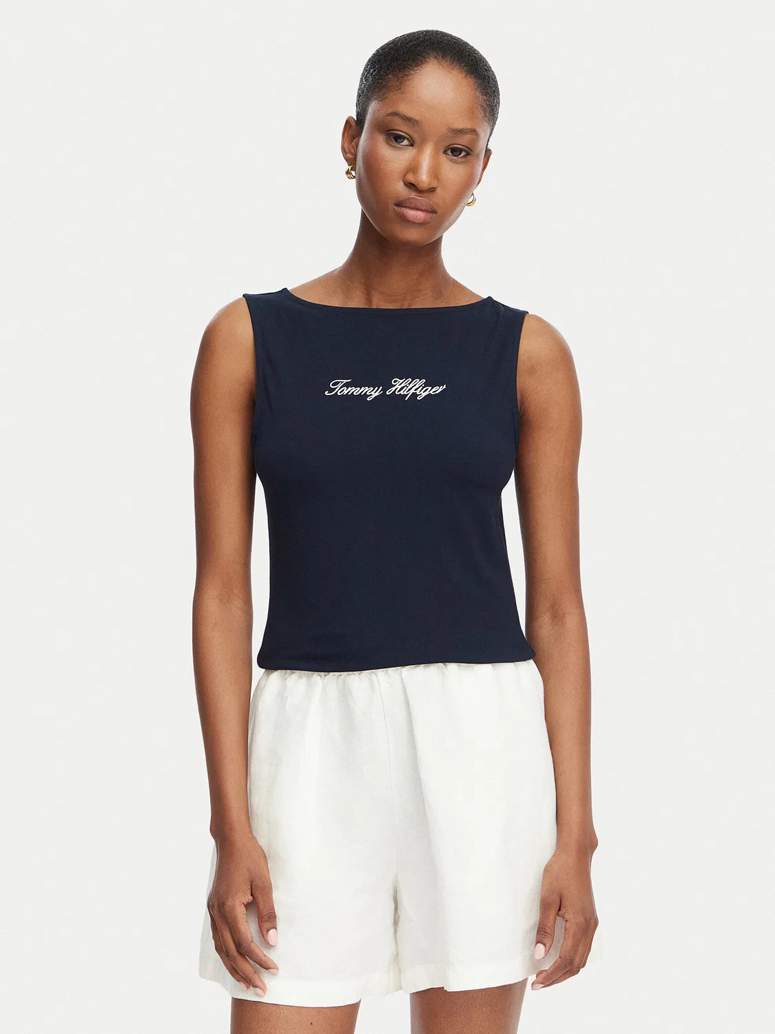 Женский топ стандартного кроя Classic Tommy Hilfiger, темно-синий