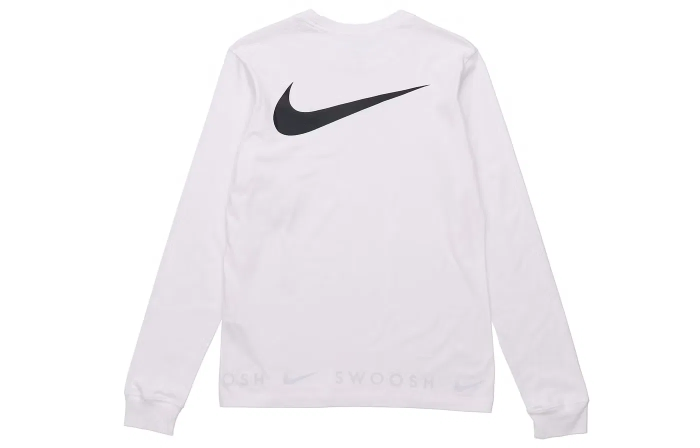 Лонгслив с принтом Swoosh Nike, белый — фото 2