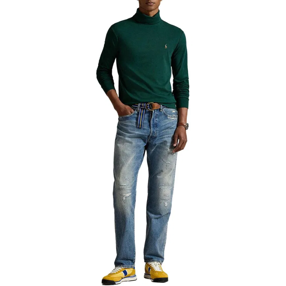 Свитер мужской с высоким воротником, зеленый, Polo Ralph Lauren, Green — фото 3