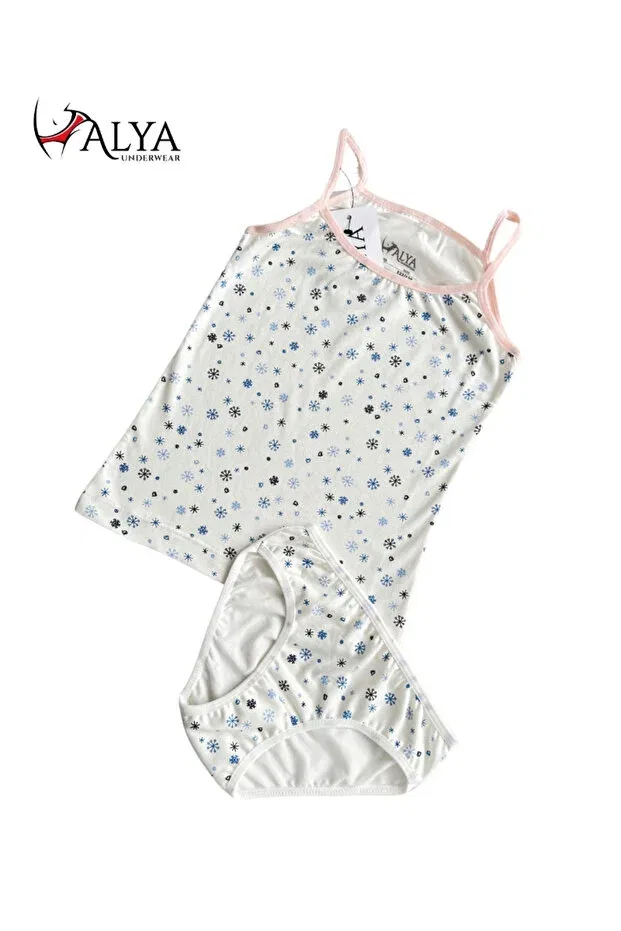 Детский комплект для девочек с принтом Alya Underwear, Snowflake Printed