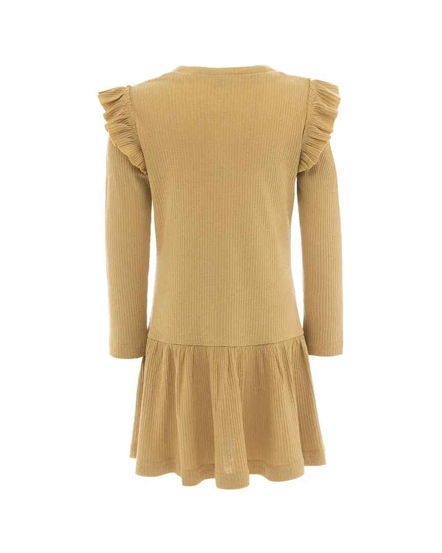 Детское платье-свитер с оборками BANBLU Ruffle Dress, желтый — фото 2