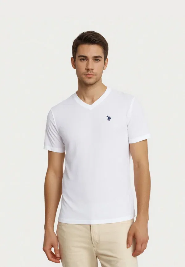 Комплект футболок с v-образным вырезом Basic T-Shirt U.S. Polo Assn., белый