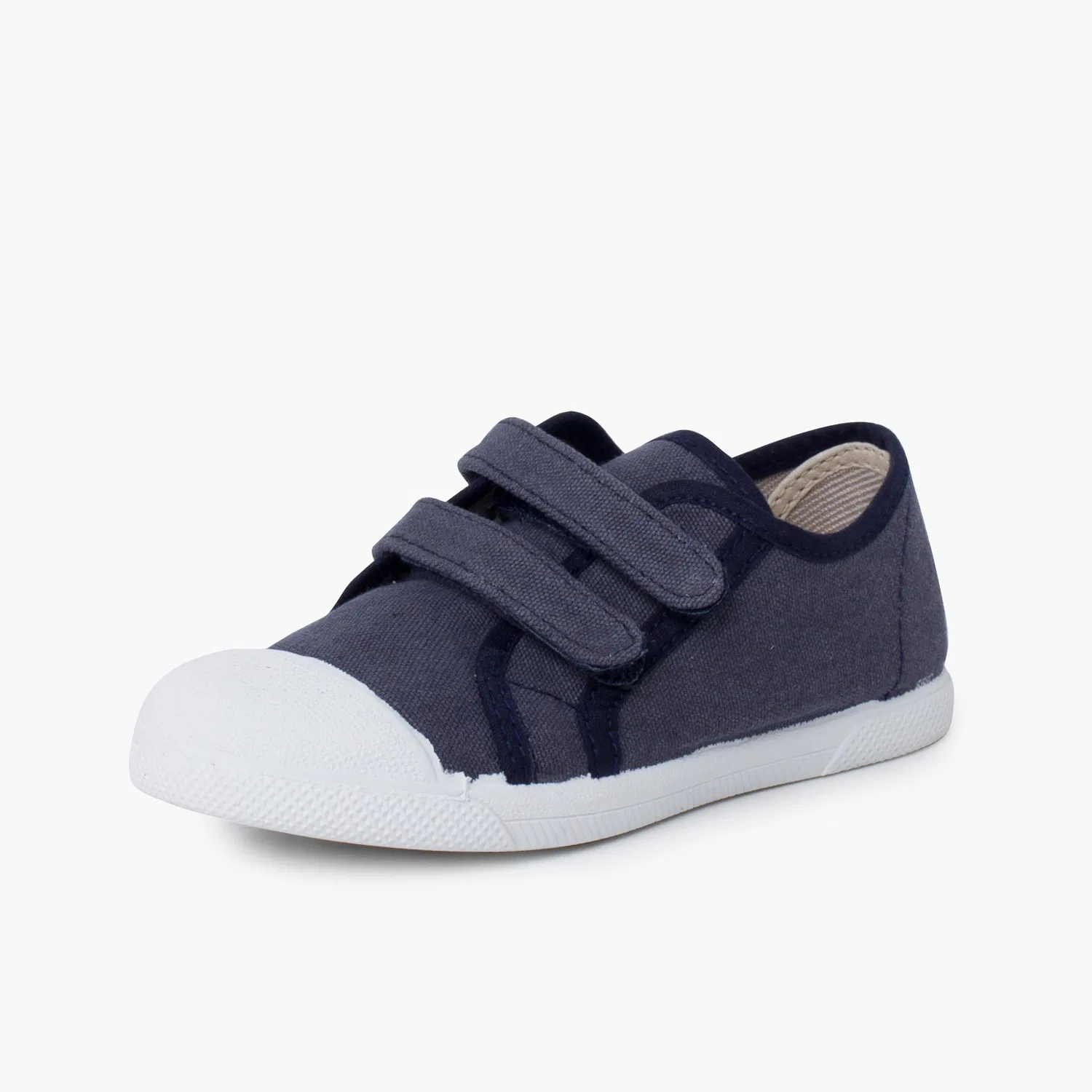Детские кроссовки для мальчиков на липучке Pisamonas Morbide Sneakers Eco Canvas Chiusura A Strappo Pisamonas, Blue — фото 2