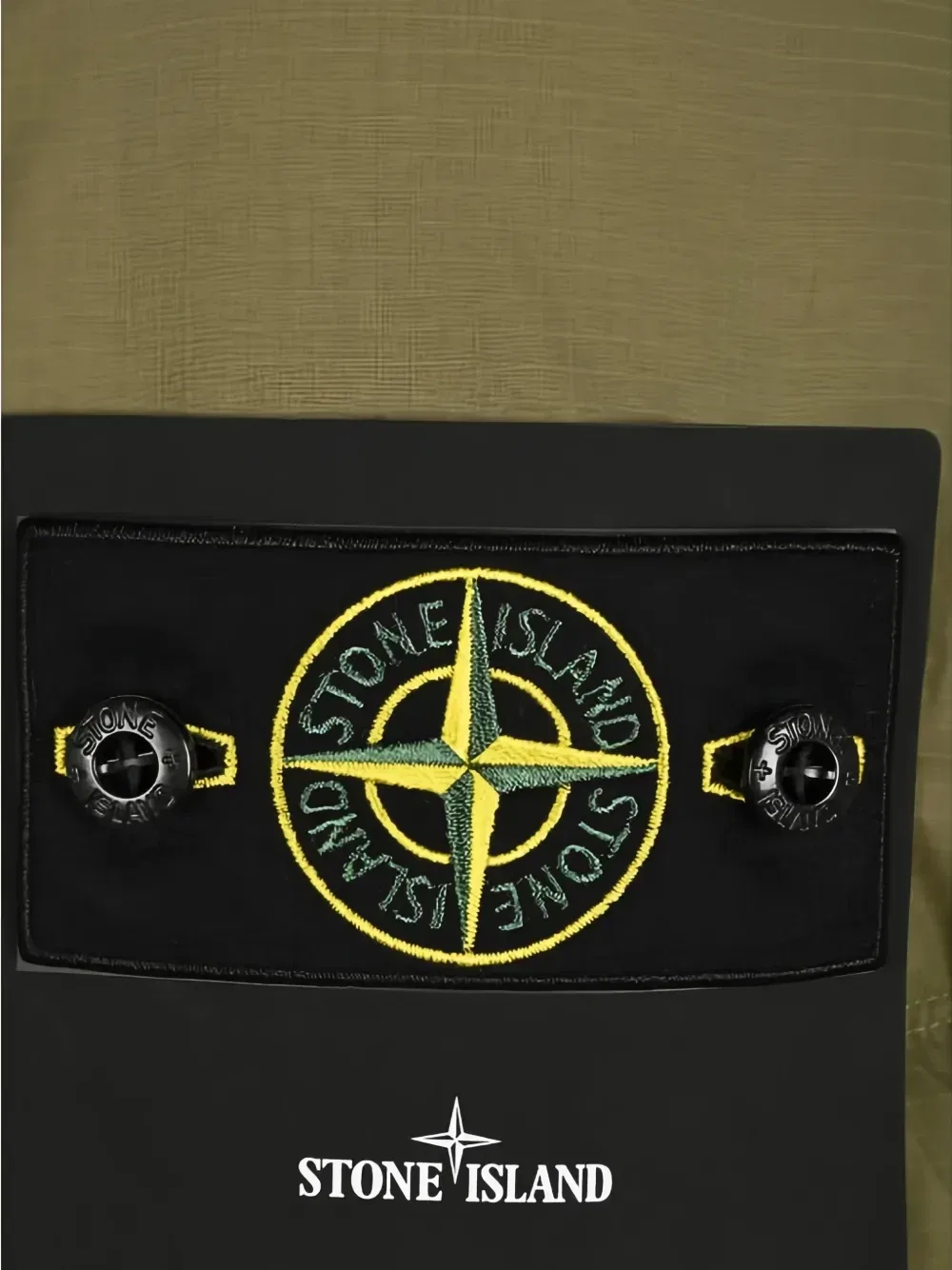 4100013 матовая куртка-пуховик из рипстопа Cordura Advanced-Fabrics Stone Island, зеленый — фото 3