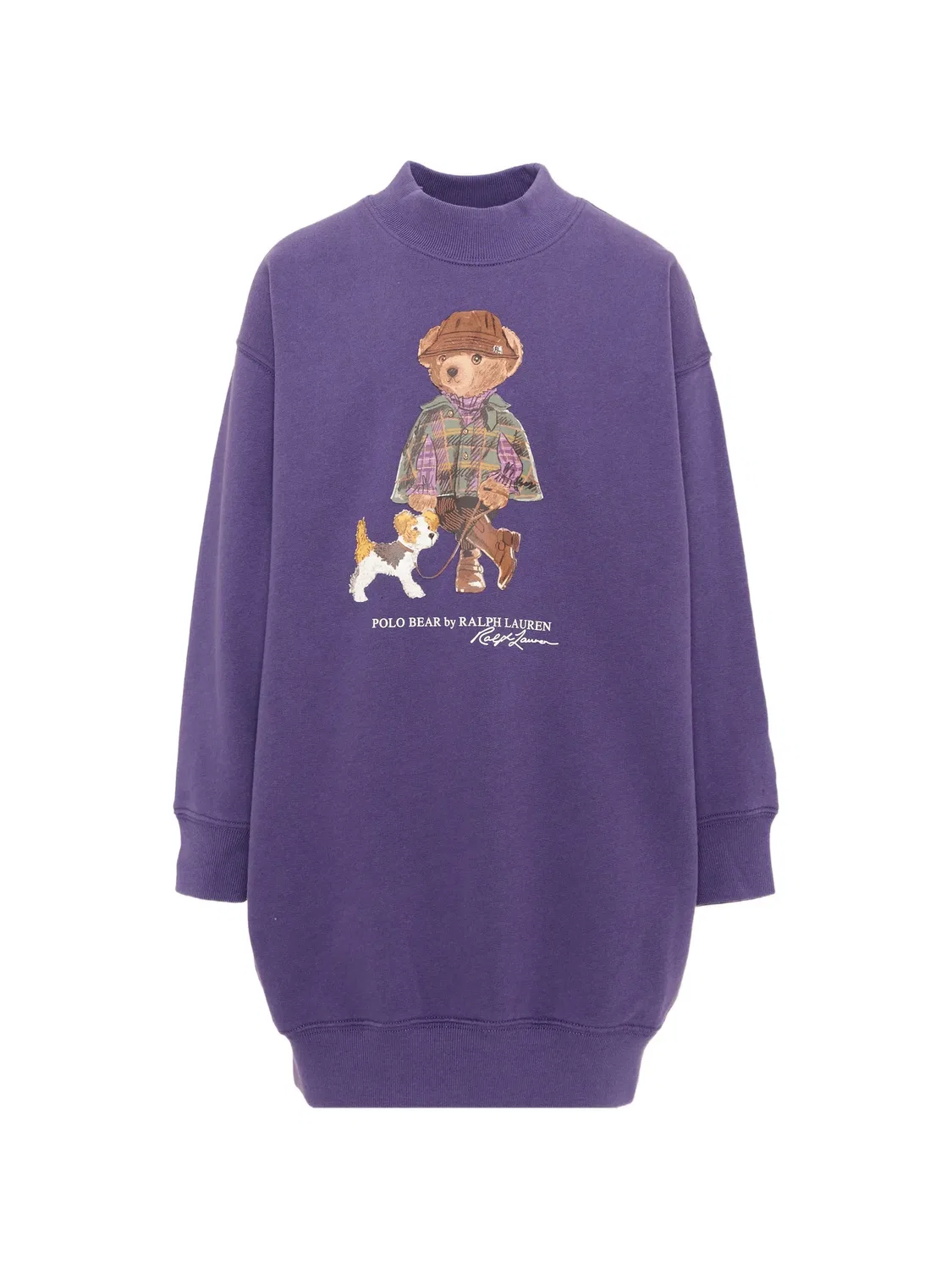 Платье с длинными рукавами Polo Bear Polo Ralph Lauren Kids, фиолетовый
