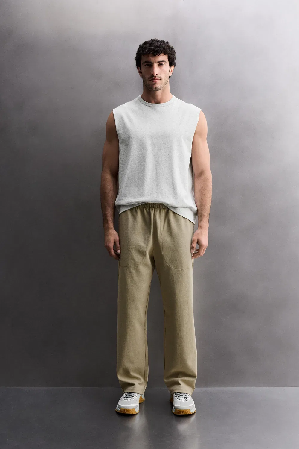 Тяжелая майка ZARA, Grey Marl