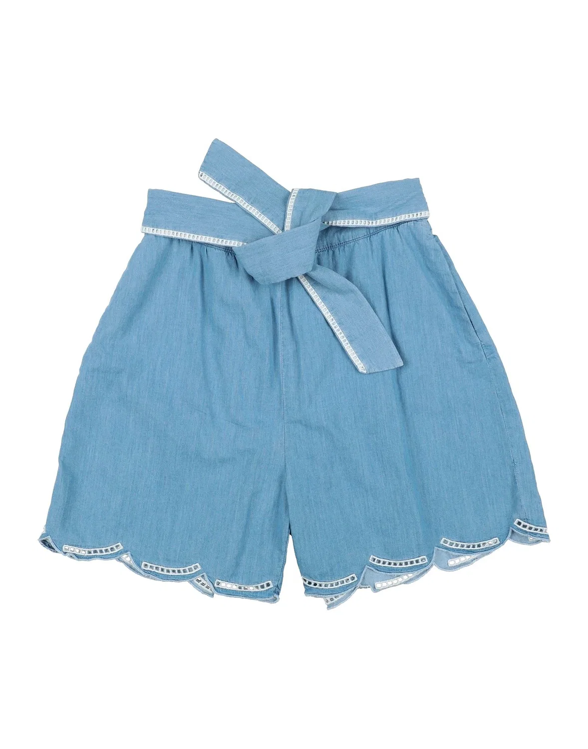 Детские шорты для девочек с поясом Chloé, синий