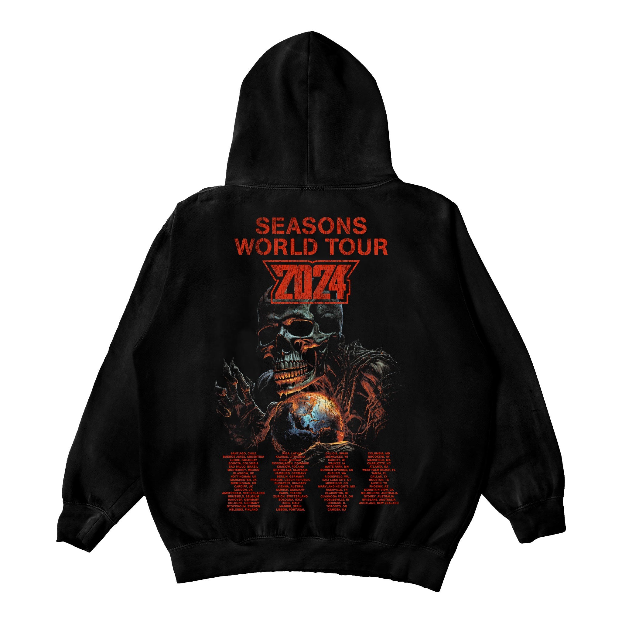 Худи унисекс Thirty Seconds to Mars Seasons Tour 2024 Vintage Mars, черный — фото 3