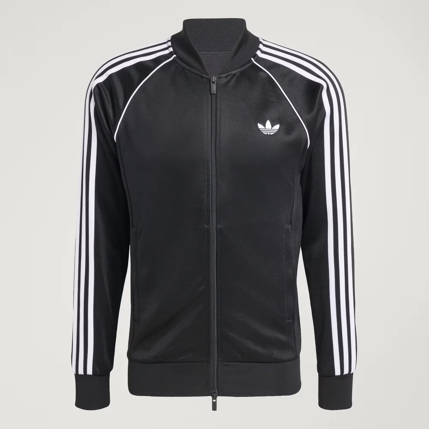 Мужская спортивная куртка с воротником бомбер SST Track Top Adidas Originals, черный — фото 4