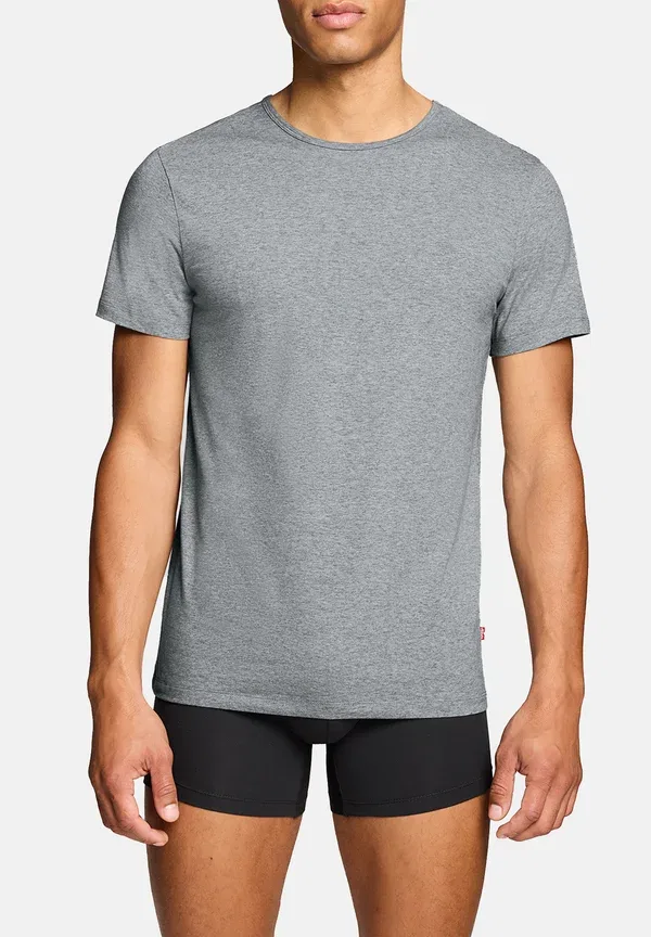 Футболка Levi'S Herren 6-er Pack мужская Herren Unterhemd Rund-Ausschnitt - майка, темно-серый