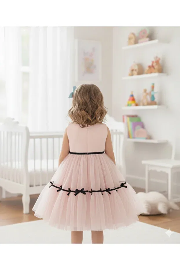 Детское платье для девочек хлопковое Asel Kids, Powder