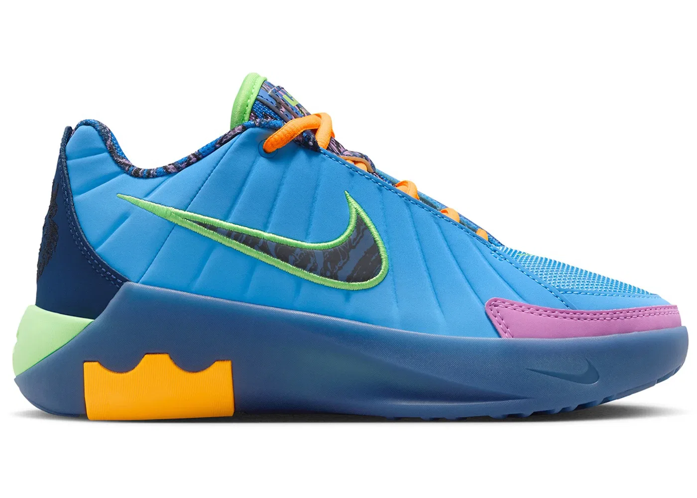 Детские кроссовки для мальчиков баскетбольные Nike LeBron Witness 9, University Blue/Midnight Navy/Lime Blast/Black
