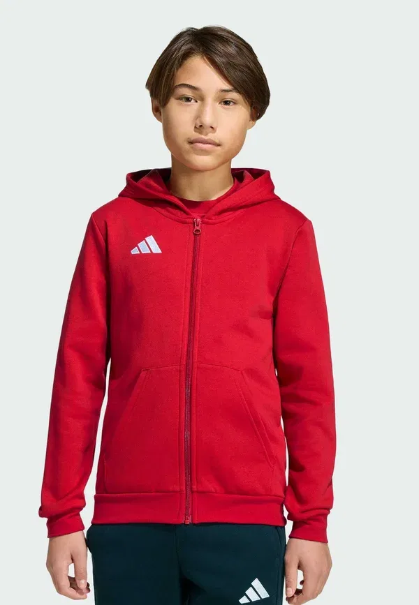 Детская толстовка на молнии Entrada26 унисекс - свитшот на молнии Adidas Performance, белый/красный