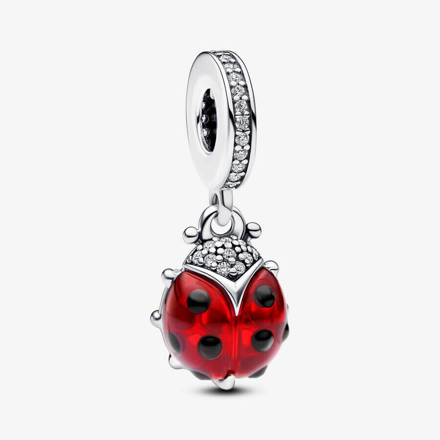 

Шарм-подвеска Pandora Moments Ladybird, серебро/красный