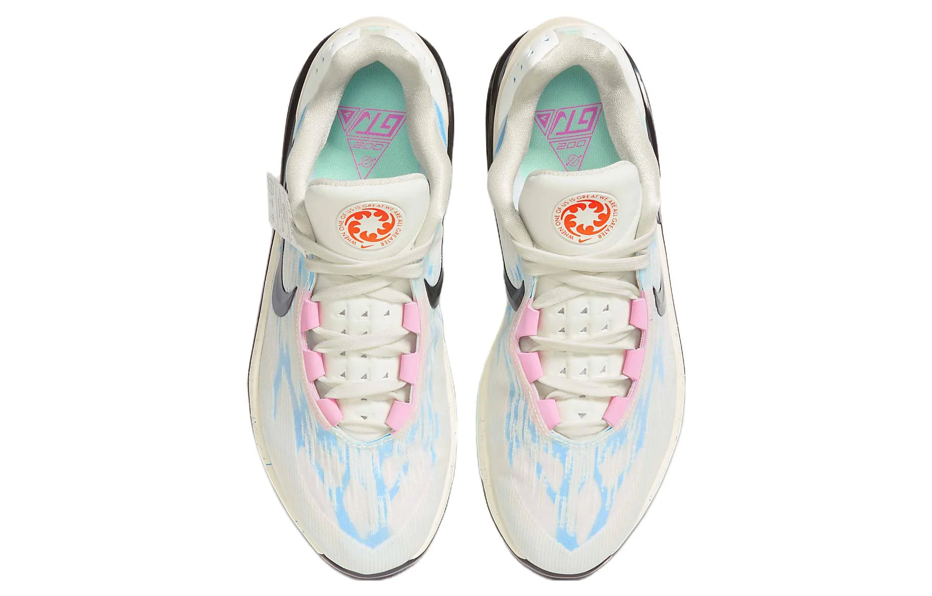 Кроссовки Nike Zoom GT Cut 2, светло-серый/голубой/розовый — фото 4