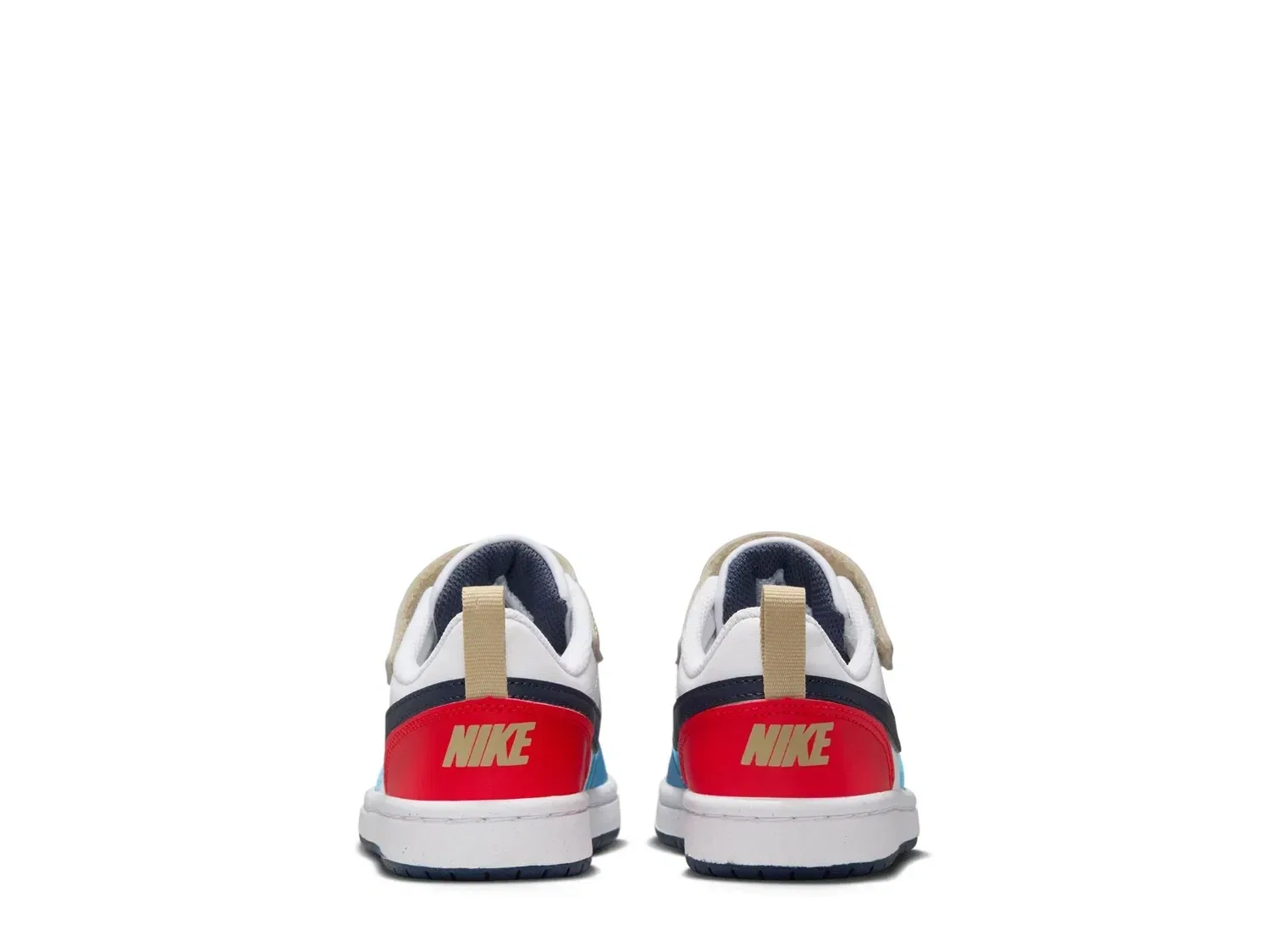 Кроссовки детские Court Borough Recraft Low Sneaker от Nike, белый/оранжевый — фото 2