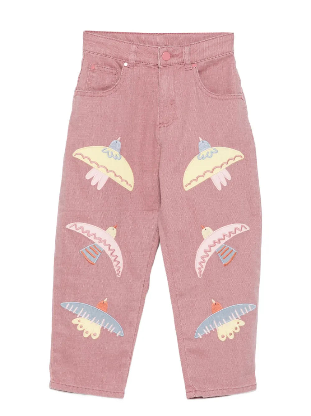 

Джинсы с вышивкой Stella McCartney Kids, розовый