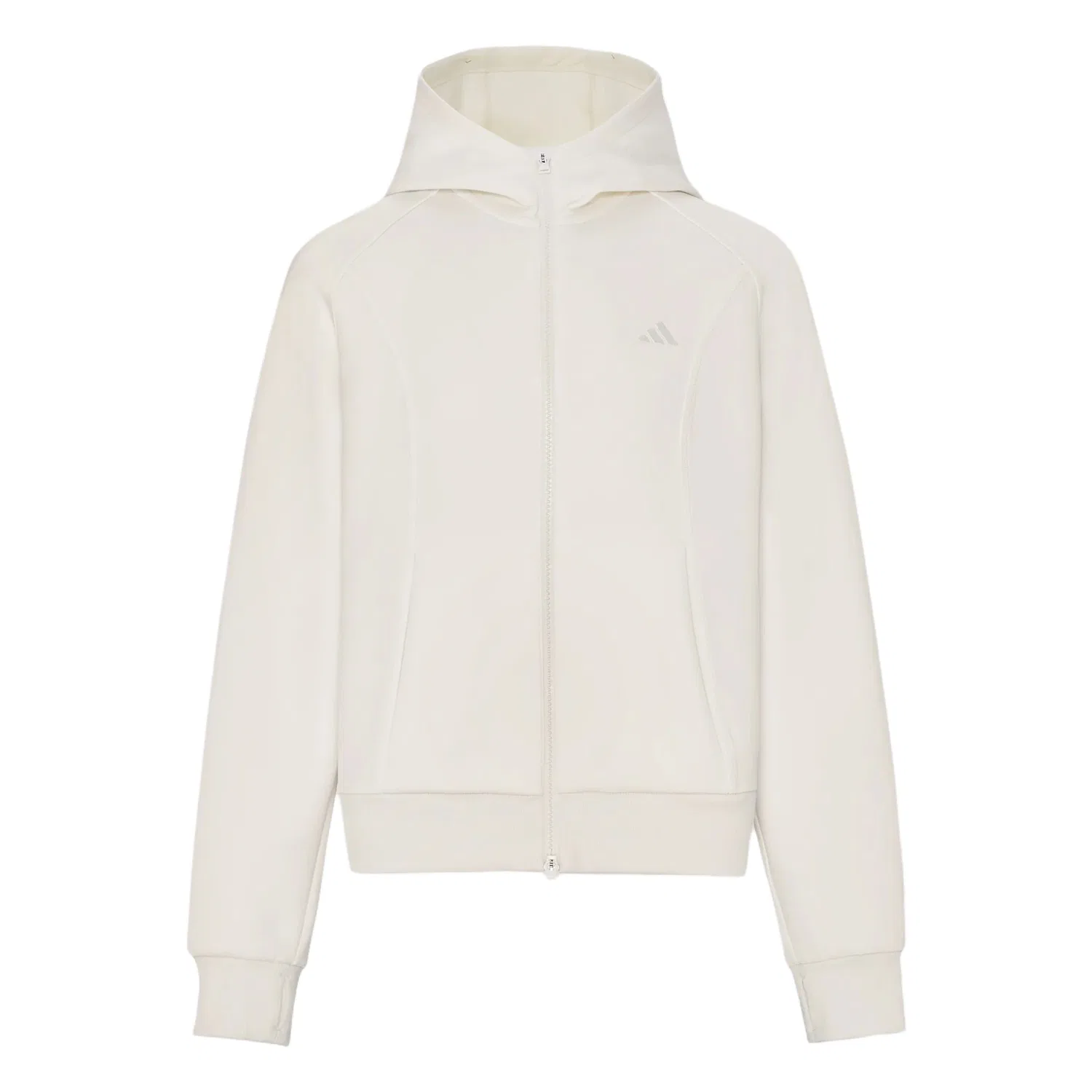Женская куртка с капюшоном прямого кроя Adidas, Jade White