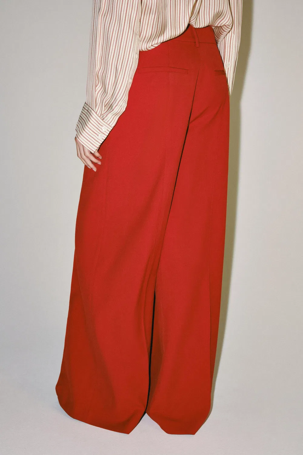 Брюки с широкими штанинами из коллекции ZW ZARA, Red — фото 3
