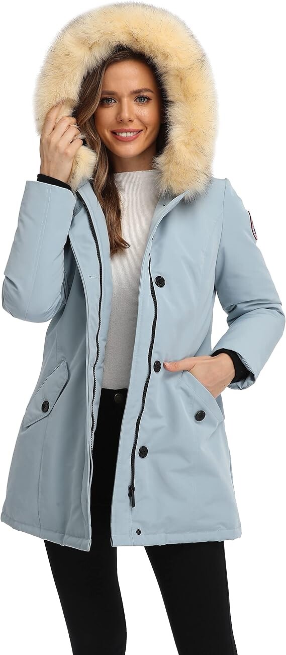 

Парка PUREMSX Women's Winter Duck Down Arctic Insulated, голубой