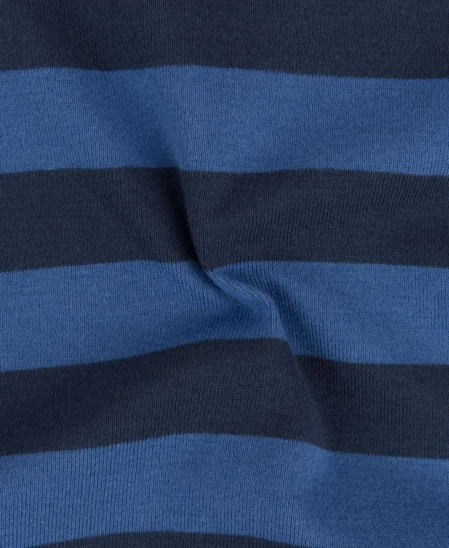 Детская пижама-слип с принтом в полоску, с ножками Leveret, Blue & Navy Stripes — фото 3