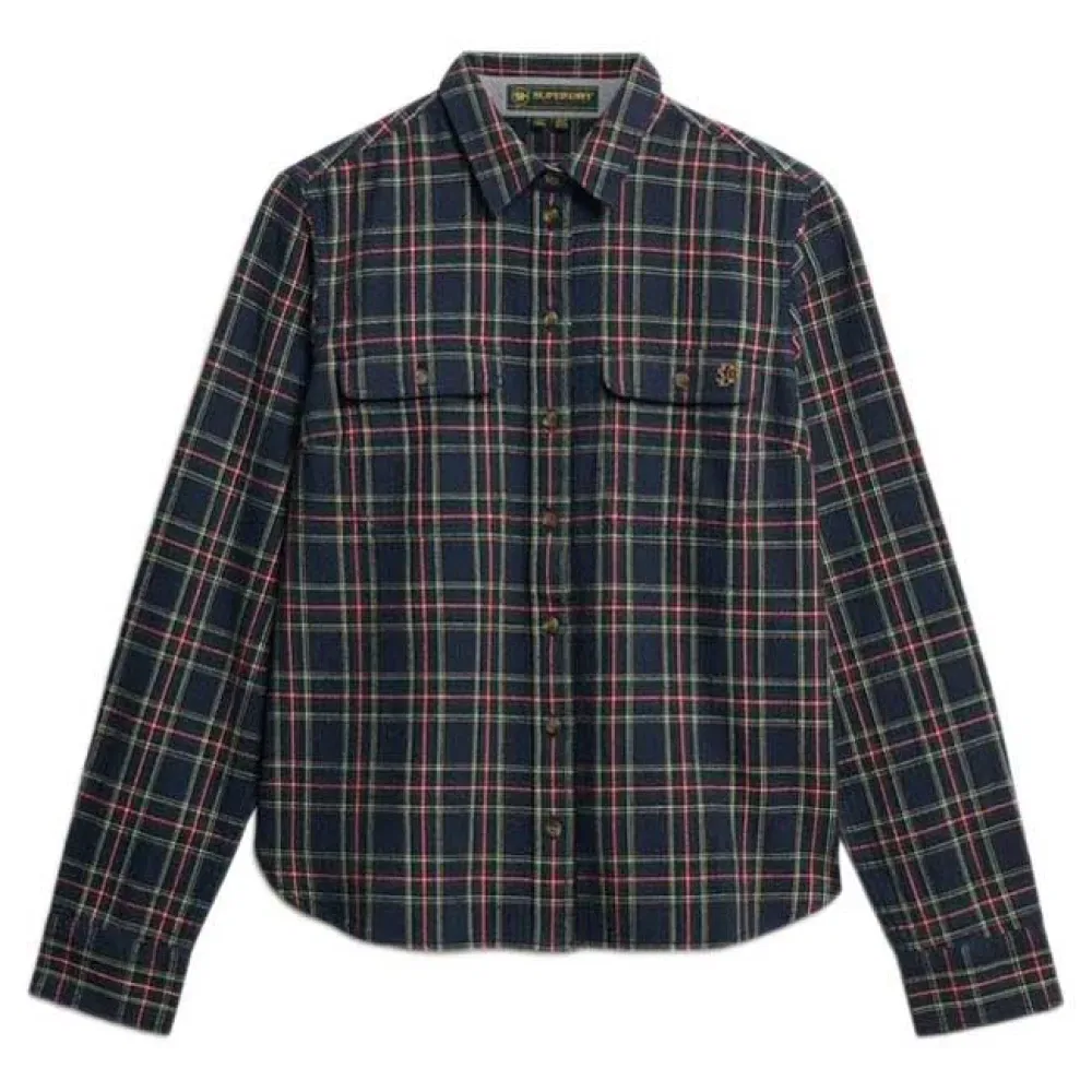 Рубашка с длинным рукавом Superdry, синий