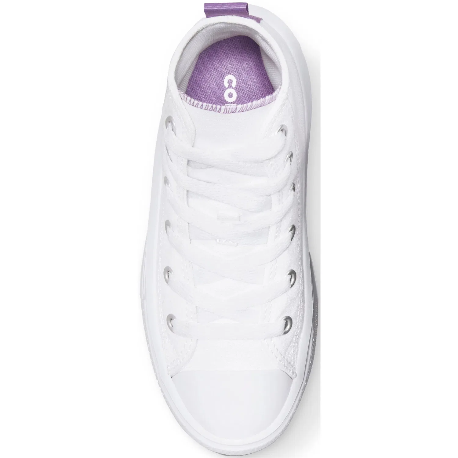 Детские кроссовки на шнуровке Converse, White — фото 4