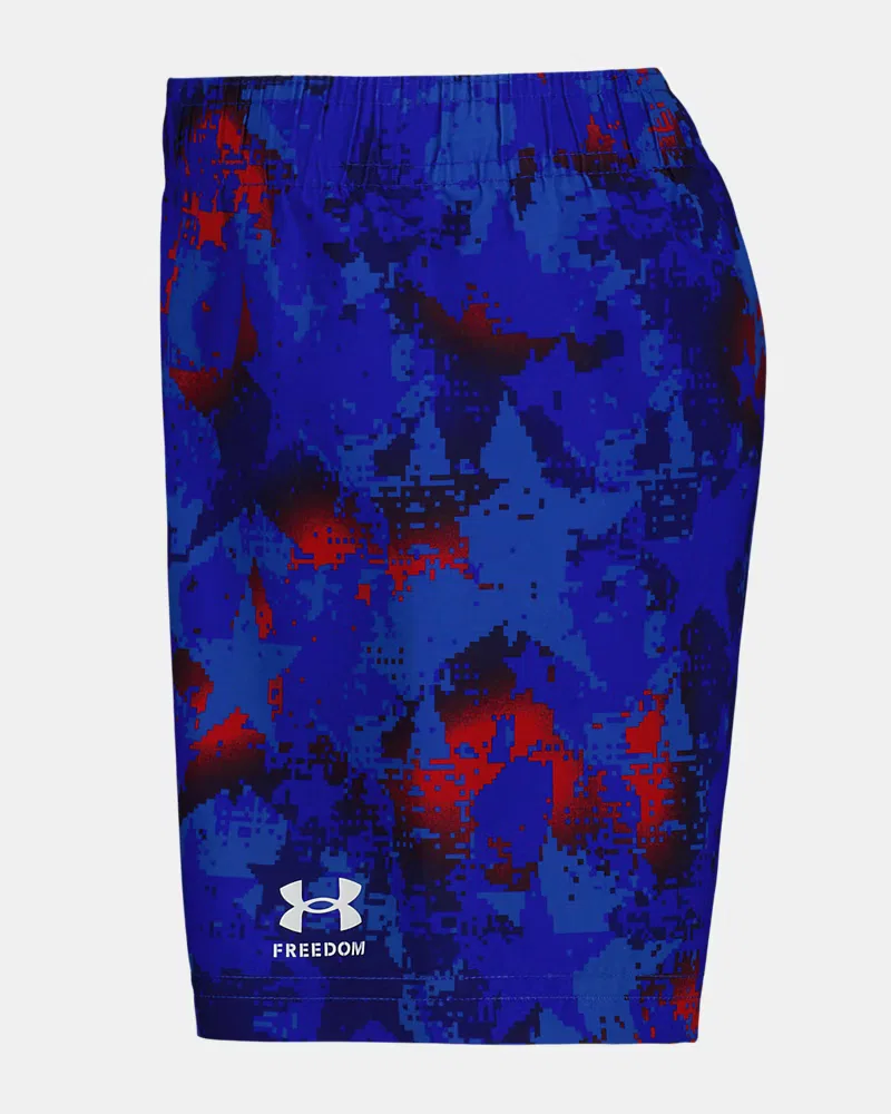Пляжный комплект для мальчиков с защитой UPF 50+, футболка и шорты, UA Freedom UnderArmour, White — фото 4