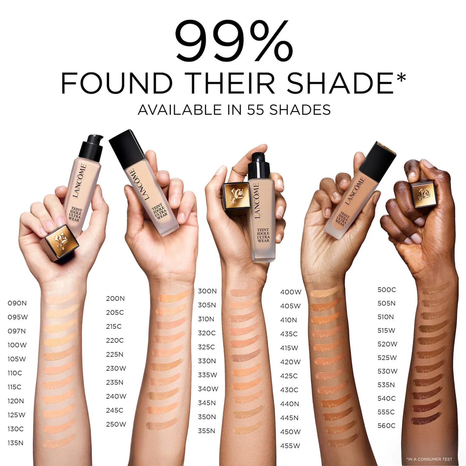 Тональная основа с гиалуроновой кислотой и витамином E, Matte finish Lancôme, Цвет 215C — фото 4