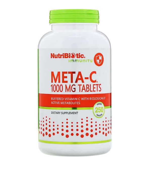 

Иммунитет, Meta-C, 1000 мг, 250 веганских таблеток, NutriBiotic