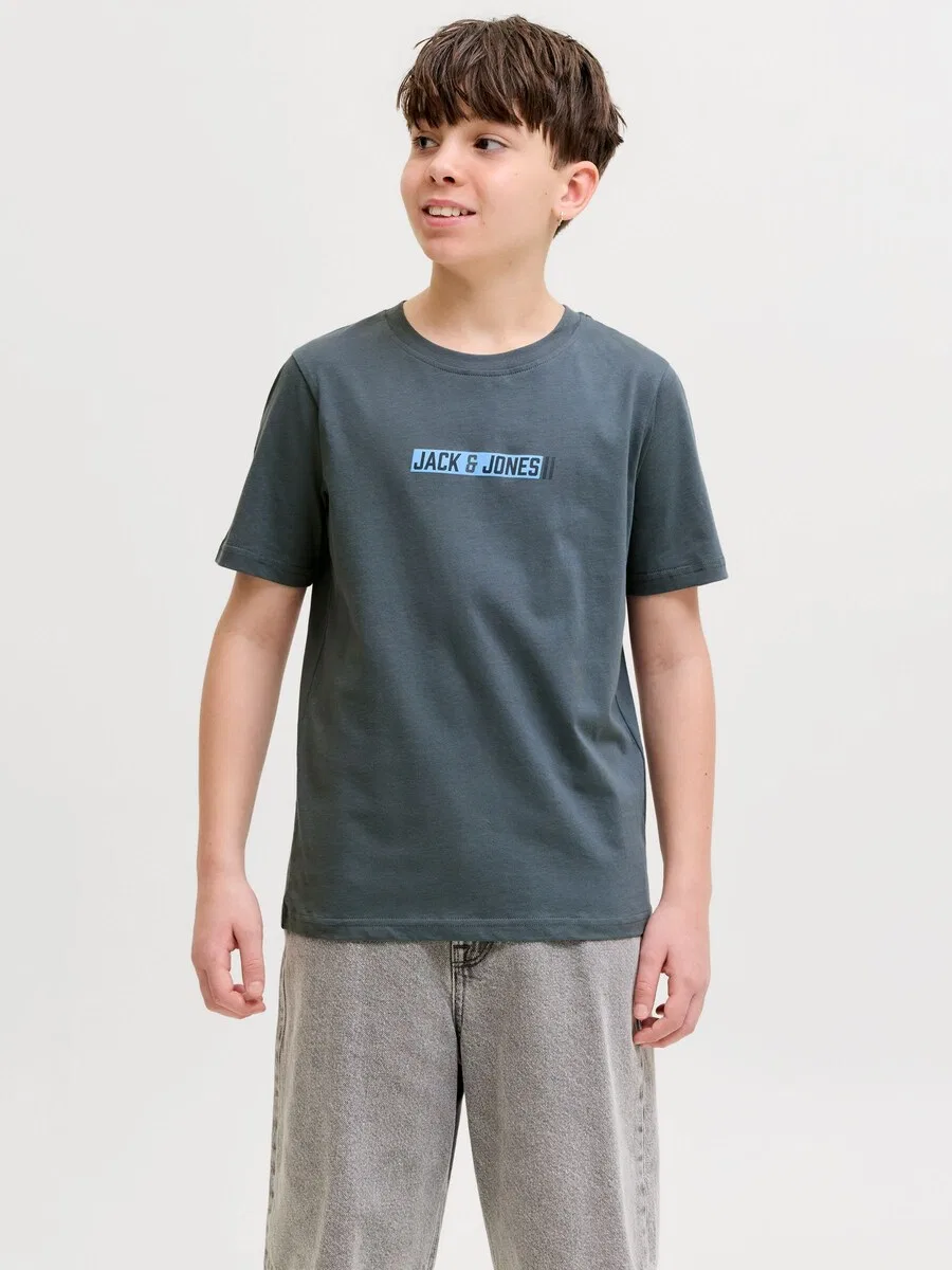 Детская рубашка 'JJMUNK' в темно-синем, черном и белом цветах Jack & Jones Junior — фото 3