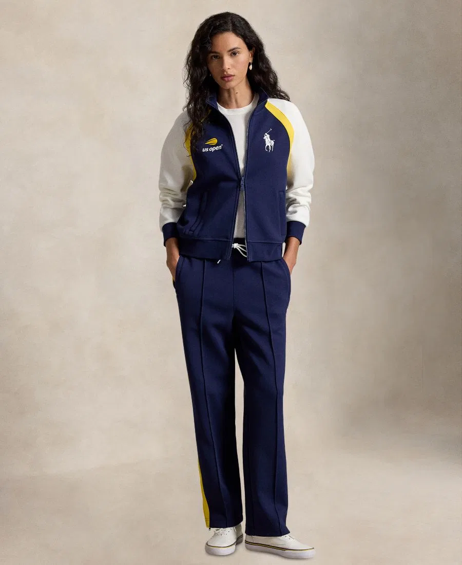 Женская куртка из дабл-нита с молнией, US Open Ball Crew Polo Ralph Lauren, Refined Navy Multi — фото 3