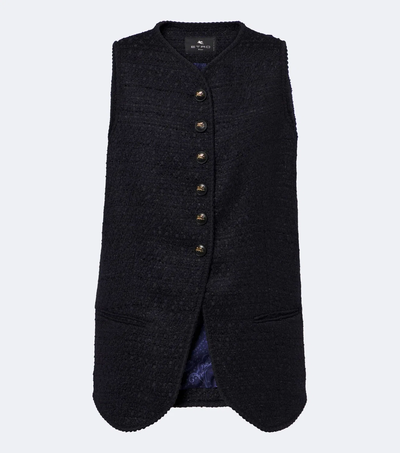 Жилет шерстяной Etro, синий