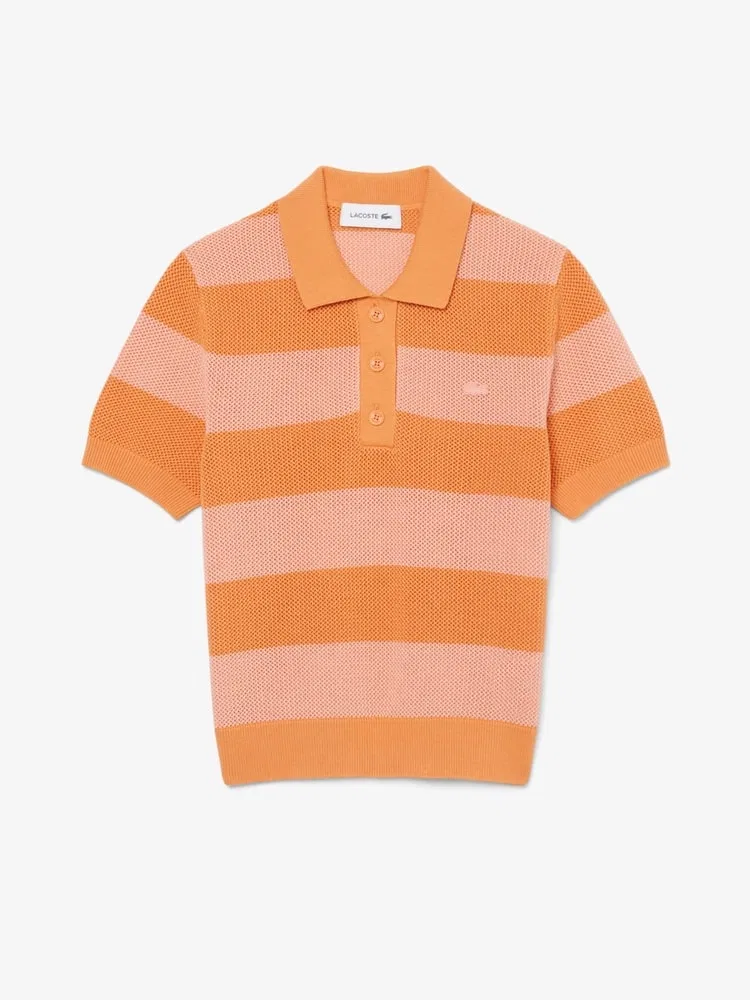 Пуловер LACOSTE с поло, Orange — фото 2